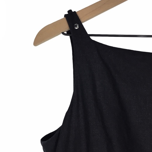 GAP 100% Linen Vintage Sun Dress Y2K Sleeveless Thin Straps Natural Fibers 10 - Picture 3 of 12